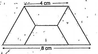 Draw the figures below:  Four equal isosceles trapeziums: