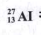 જો    અને    ન્યુક્લિયસની ત્રિજ્યાઓ અનુક્રમે R(1) અને R(2), હોય, તો (R(1))/(R(2)) = …………………
