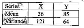 Find the equation of lines regression from the following data :      Correlation of coefficient = (2)/(3)