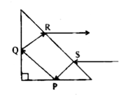 A ray of light is incident on a right angled isosceles prism parallel to its base as shown in the figure. Refractive index of the material of the prism is sqrt(2). Then which of the following statements (s) is /are true?