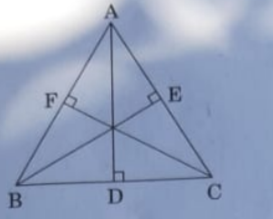 In Figure -6 , in an equilateral triangle ABC, AD is perpendicular to BC , BE is perpendicular to AC and CF is perpendicular to AB . Prove that 4 (AD^2 +BE^2 +CF^2)=9AB^2
