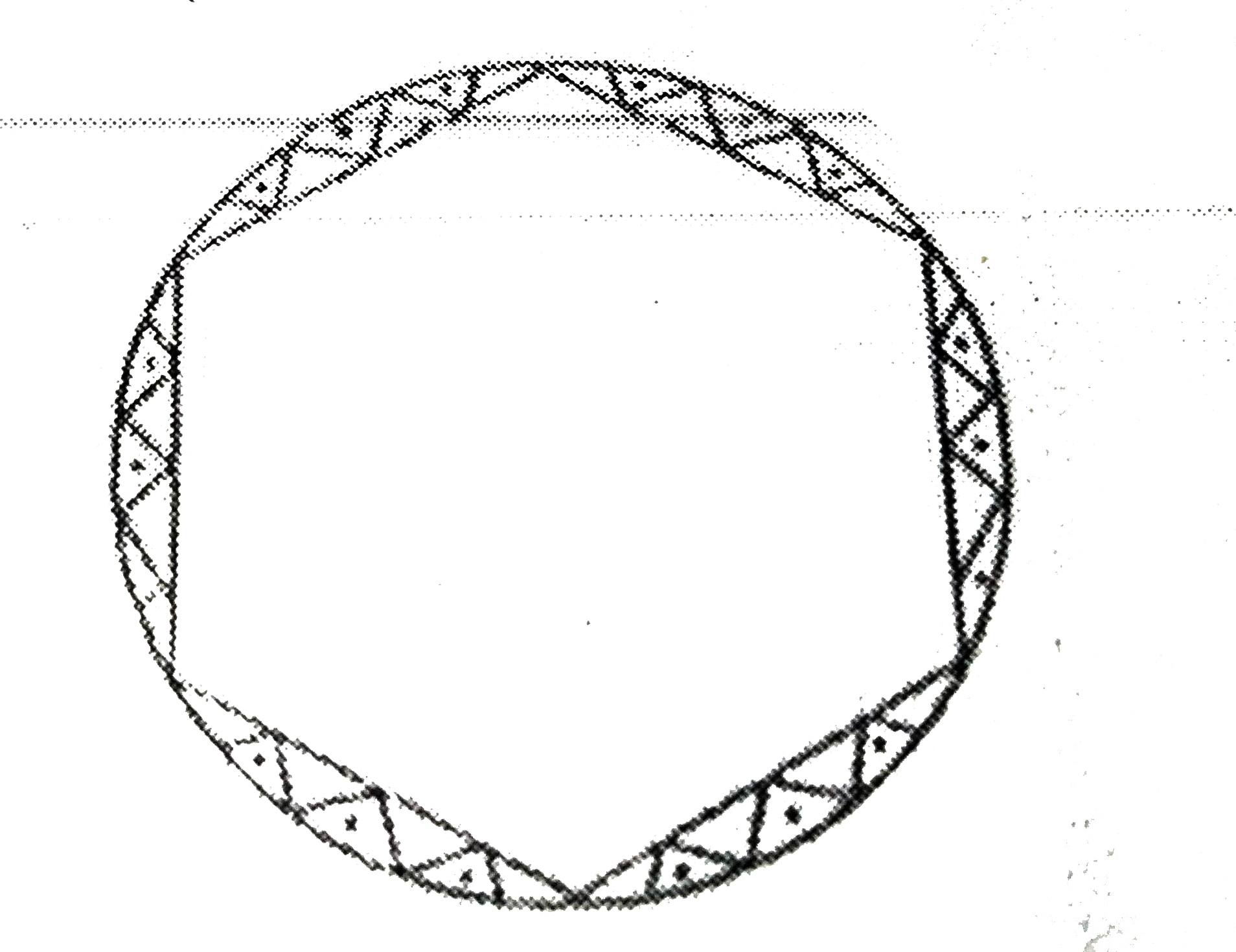 एक गोल मेजपोश पर 6 समान डिजाइन बने हुए है जैसे की आकृति में दर्शाया गया है यदि मेजपोश की त्रिज्या 28 सेमी है, तो Rs.0.35  प्रति वर्ग सेंटीमीटर की दर से इन डिजाइनों को बनाने की लागत ज्ञात कीजिए।