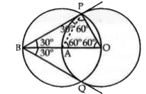 Given below are the steps of construction of a pair of tangents to a circle of radius 5 cm inclined to each other at an angle of 60°. Find which of the following steps is wrong.   Step 1: Take a point O on the paper and draw a circle of radius OA = 5 cm.   Step 2: Produce OA to B such that OA = AB = 5cm.   Step 3: Taking B as centre draw a circle of radius AO = AB = 5 cm. Suppose it cuts the circle drawn in step 1 at P and Q.   Step 4: Join BP and  BQ to get the desired tangents.