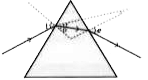 After tracing the path of a ray of light through a glass prism, a student has marked the angle of incidence [angle i], angle of refraction [angle r], angle of emergence [angle e], angle of prism [angle A], and angle of deviation [angle D] as shown in the diagram. The correctly marked angles are :