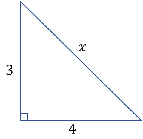 निम्न आकृति में अज्ञात लंबाईं x ज्ञात कीजिए :   <center></center>