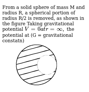 From A Solid Sphere Of Mass M And Radius R A Spherical Portion Of