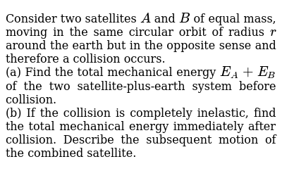 Two Satellites Of Mass M1 And M2 M1 M2 Revolve Round The Earth In Circular Orbits Of Radii R1 And R2 Respectively R1 R2 Their Speeds Are Related As