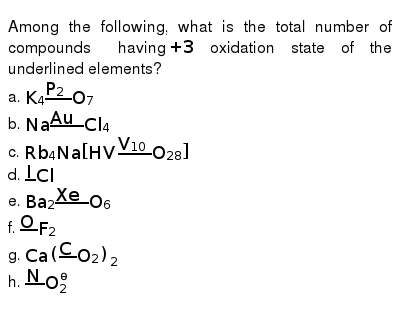 Among The Following What Is The Total Number Of Compounds Having