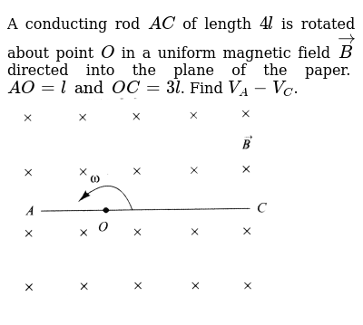 A Conducting Rod Ac Of Length 4l Is Rotated About Point O In A Uni