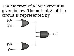 The Diagram Of A Logic Circuit Is Given Below The Output F Of The