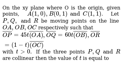 On The Xy Plane Where O Is The Origin Given Points A 1 0 B 0