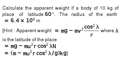 Solve For The Indicated Variable Weight Newtons W Mg For M