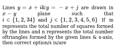 Lines Y X I Y X J Are Drawn In X Y Plane Such That I