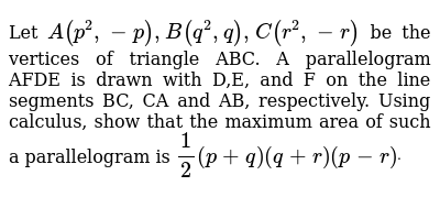 Let A P 2 P B Q 2 Q C R 2 R Be The Vertices Of Triangle Abc