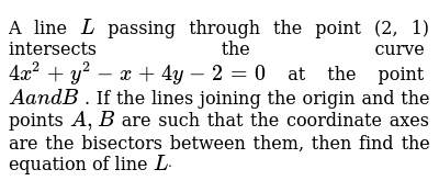 The Equation Of Line L Is 3x 4y 24 The Line Intersects X Axis At