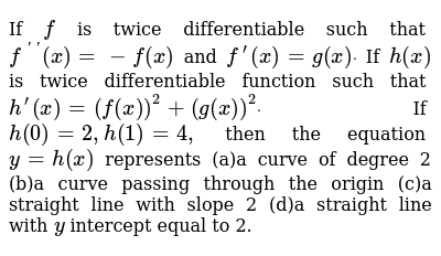 If F Is Twice Differentiable Such That F X F X And F P