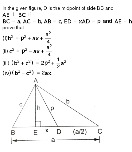 In The Given Figure D Is The Midpoint Of Side And Ae Bot I