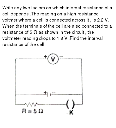 Internal resistance formula image