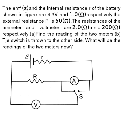 Determining the internal resistance of a battery experiment picture