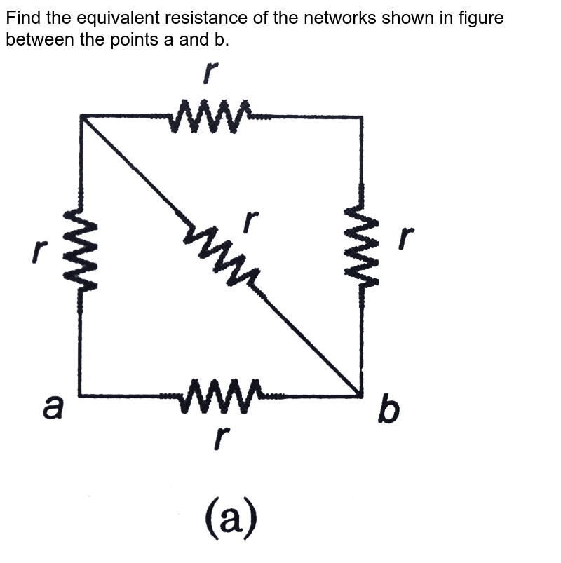 Find the equivalent resistance of the network shown in figure 45E