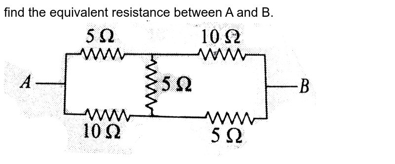 Find The Equivalent Resistance Between A And B.