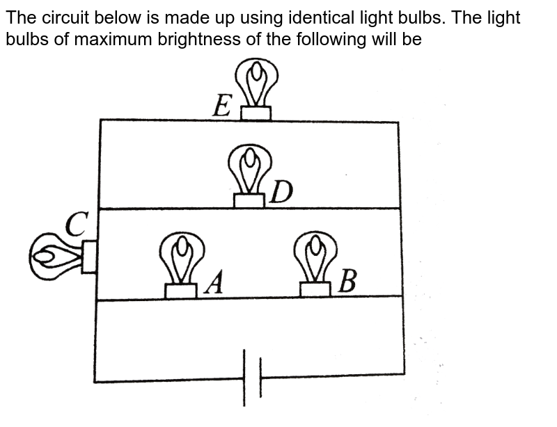 Four Identical Light Bulbs K L M And N Are Connected In The Ele