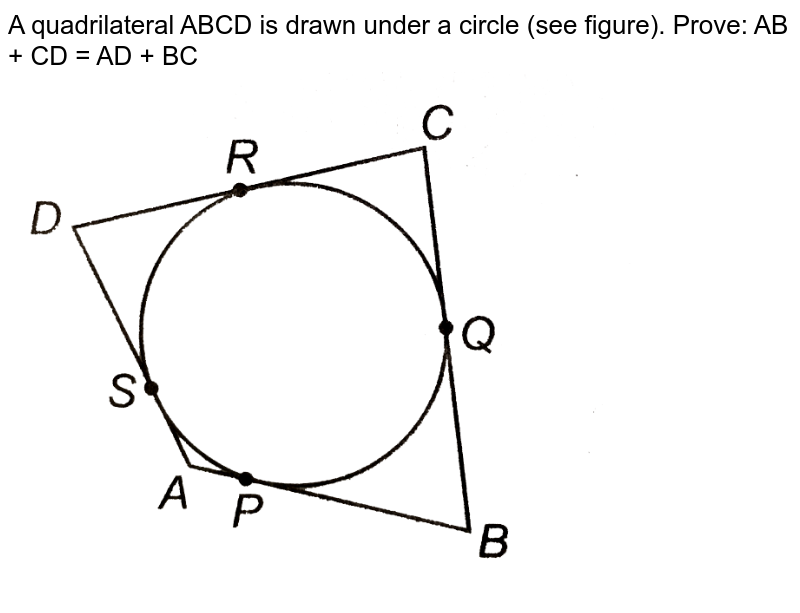 A Quadrilateral Abcd Is Drawn To Circumscribe A Circle Figure Give 1081