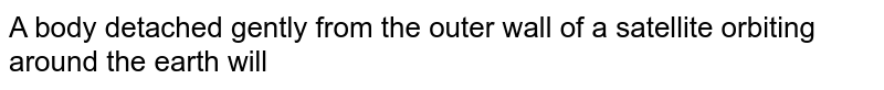 A body detached gently from the outer wall of a satellite orbiting around the earth will