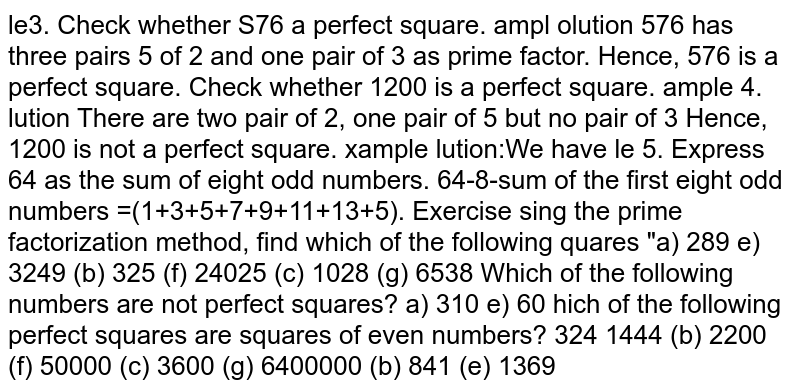 Which of the following perfect squares are squares of even numbers? (a)324(b) 84(c) 1369(d)1444