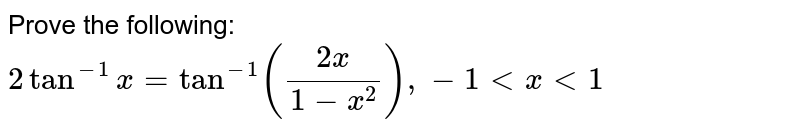 Prove That Sin 2x 2tan X 1 Tan 2 X