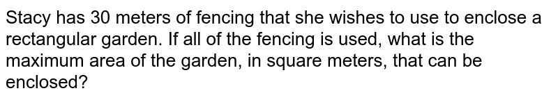 View Determine The Maximum Area Of Rectangular Field That Can Be Enclosed By 2400 M Of Fencing