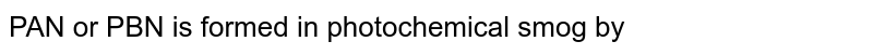 PAN or PBN is formed in photochemical smog by