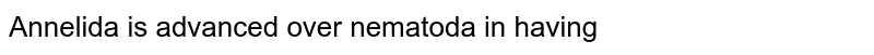 Annelida is advanced over nematoda in having