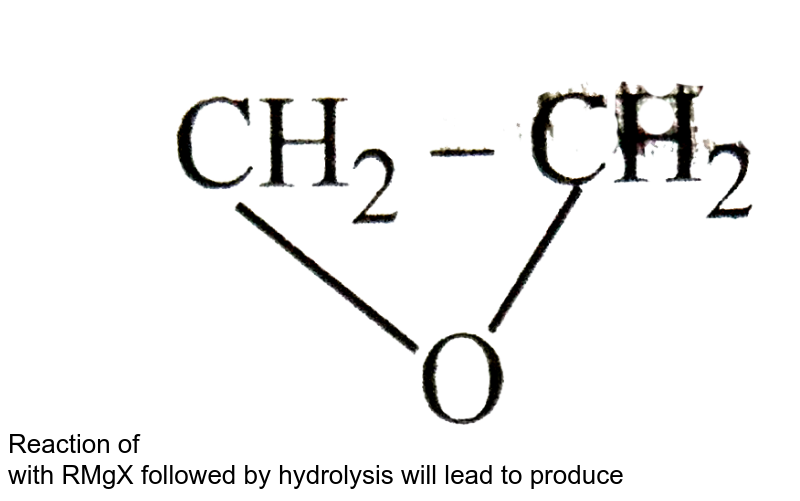 Reaction of with RMgX followed by hydrolysis will lead to produce