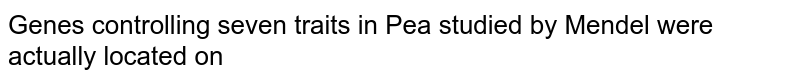 Genes controlling seven traits in Pea studied by Mendel were actually located on