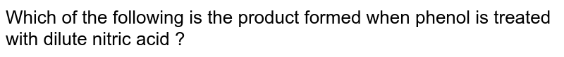 Which of the following is the product formed when phenol is treated with dilute nitric acid ?