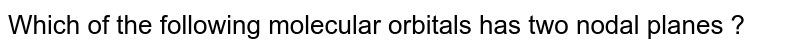 Which of the following molecular orbitals has two nodal planes ?