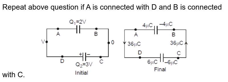 Repeat above question if A is connected with D and B is connected with C.
