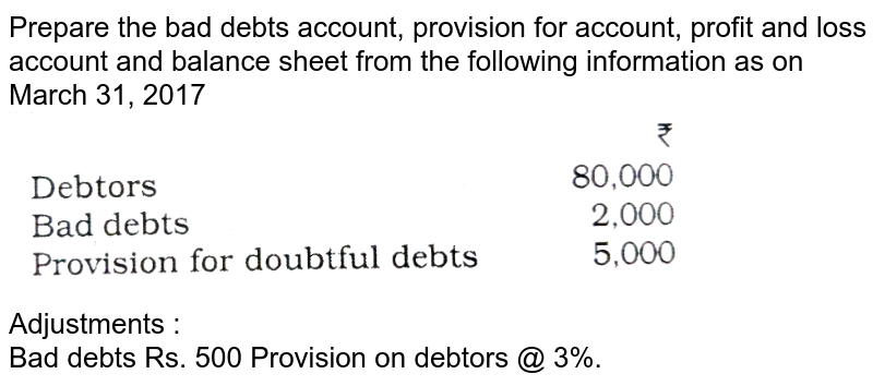 Bad Debt Amount Should Be Credited To A Debtors Account B Bad Debt