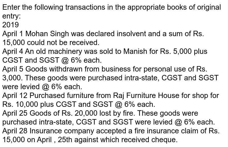 A sold goods to B for Rs. 20 000 plus CGST and SGST 9 each on c