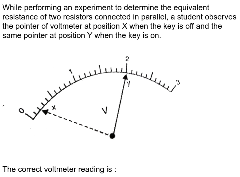 The correct voltmeter and ammeter connections in an experiment to