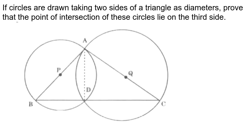 If circles are drawn taking two sides of a triangle as diameters, prove that the point of intersection of these circles lie on the third side. <br> <img src="https://d10lpgp6xz60nq.cloudfront.net/physics_images/CPC_CBA_MAT_IX_C12_E05_010_Q01.png" width="80%"> 