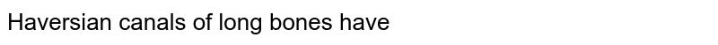 Haversian canals of long bones have