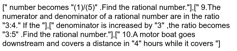 The numerator and denominator of a rational number are in the ratio 3:4 If the denomiantor is increased by 3, then the ratio becomes 3:5. Find the ratioanl number.