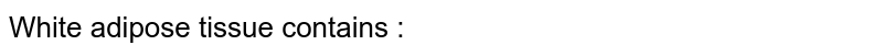 White adipose tissue contains :