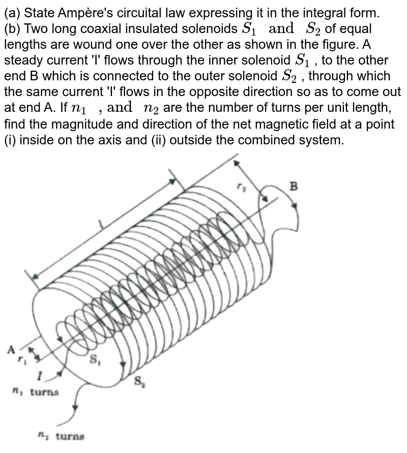 a State Amperes circuital law expressing it in the integral form.