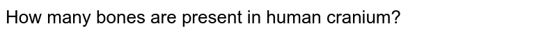 How many bones are present in human cranium?