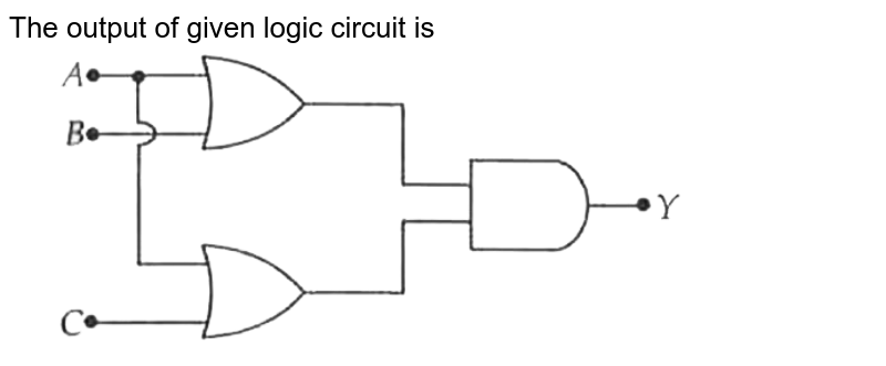 The output of the given logic circuit is