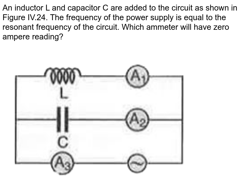 An inductor L and capacitor C are connected in the circuit as show