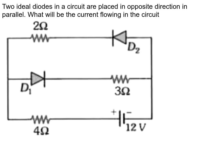 The circuit has two oppositely connected ideal diodes in parallel